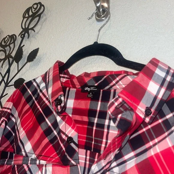 Custom Upcycled University of Kansas Jayhawk Button Up Size XL Unisex - Picture 5 of 9